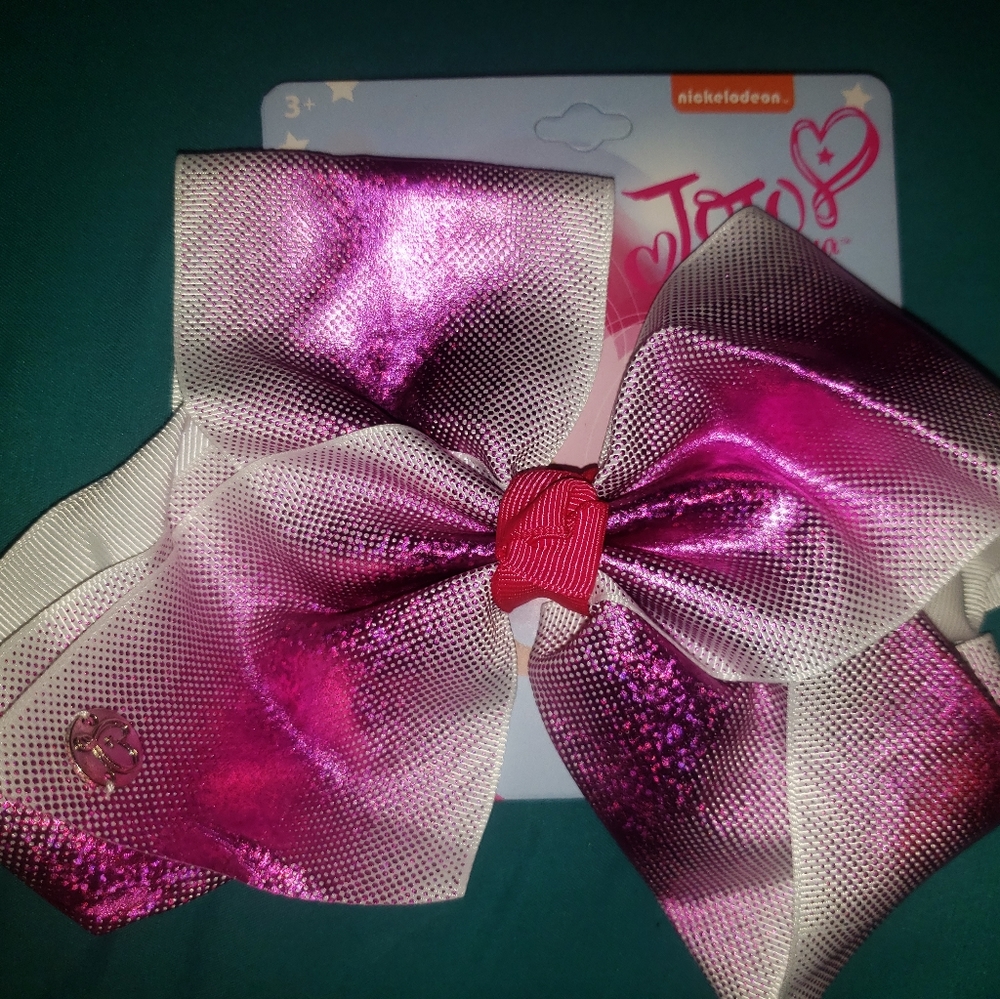 JoJo Siwa Pink And White Bow 8in